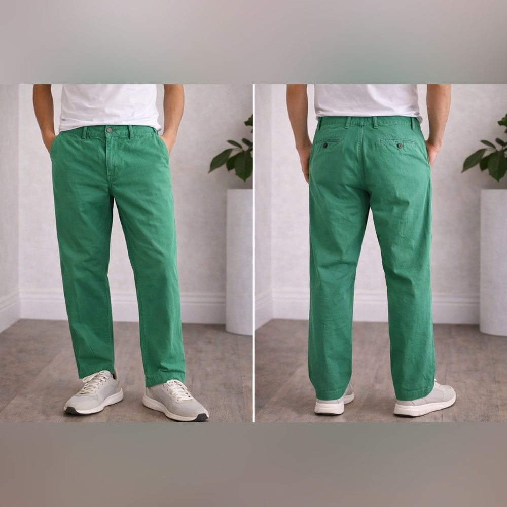 Burberry Relaxed Straight-Leg Jeans in Green size 36 BB5